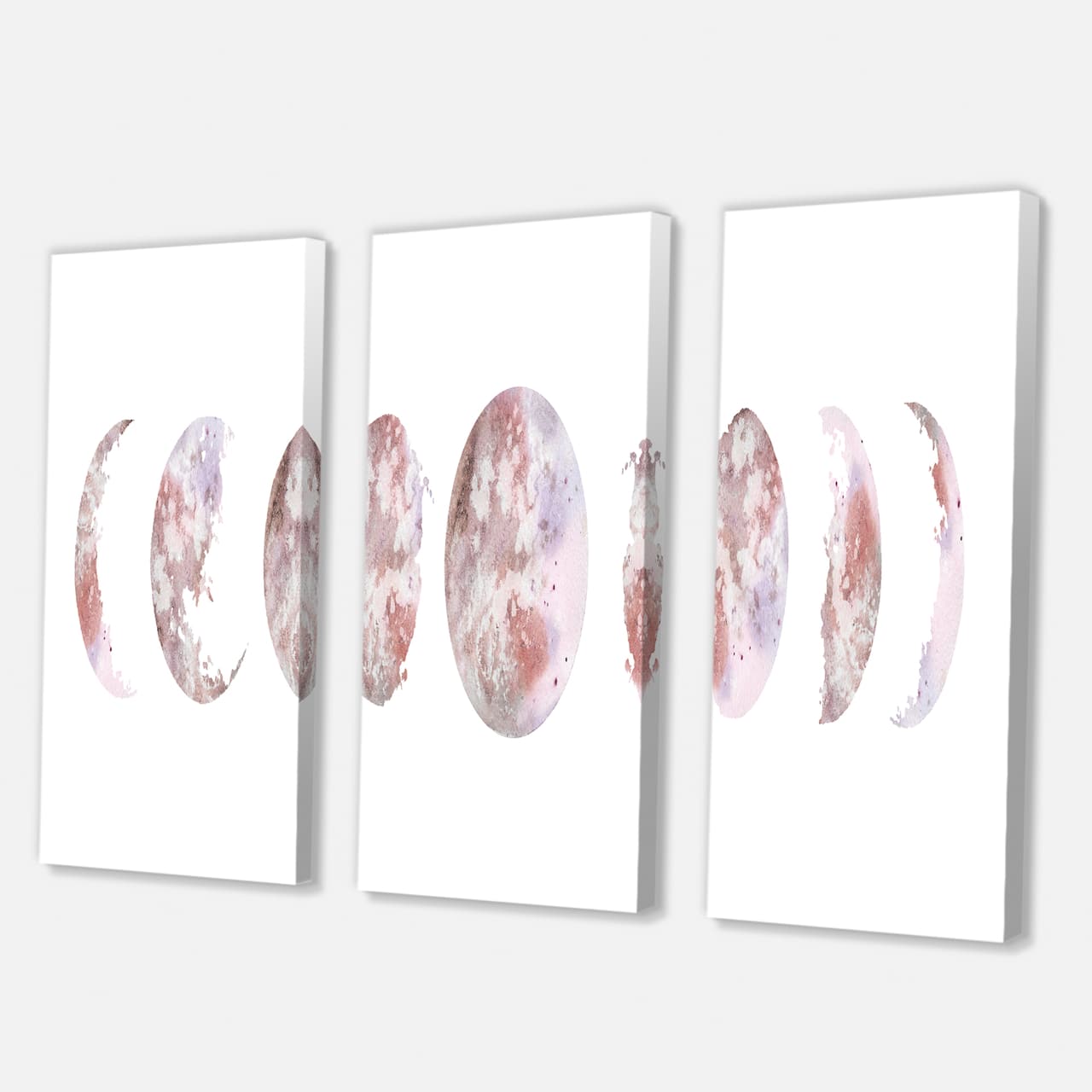 Designart - Moon Phases - Modern Canvas Wall Art Print